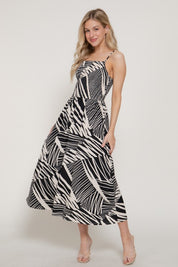 Capri Palm Print Maxi Dress