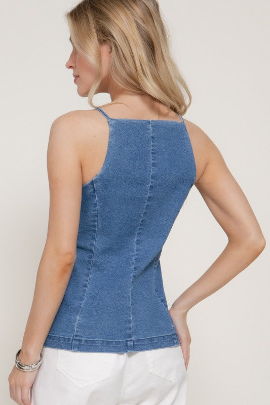 Indie Denim Vest Top