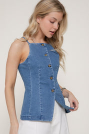 Indie Denim Vest Top