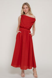 Valencia One-Shoulder Midi Dress