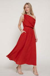 Valencia One-Shoulder Midi Dress