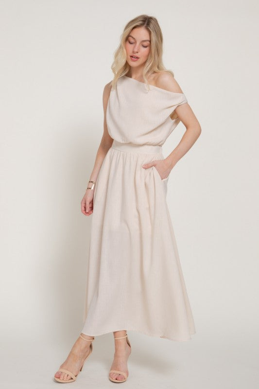 Valencia One-Shoulder Midi Dress