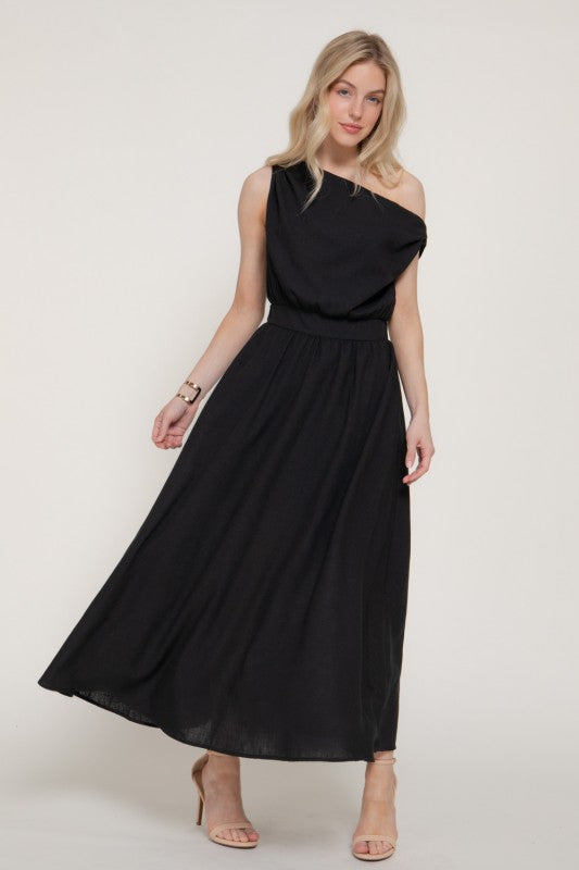 Valencia One-Shoulder Midi Dress