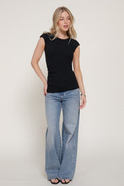 Delaney Pleated Knit Top