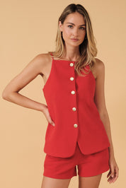 Sienna Button Front Vest