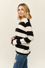 Reese Stripe Polo Sweater