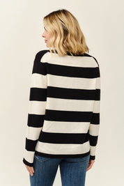 Reese Stripe Polo Sweater