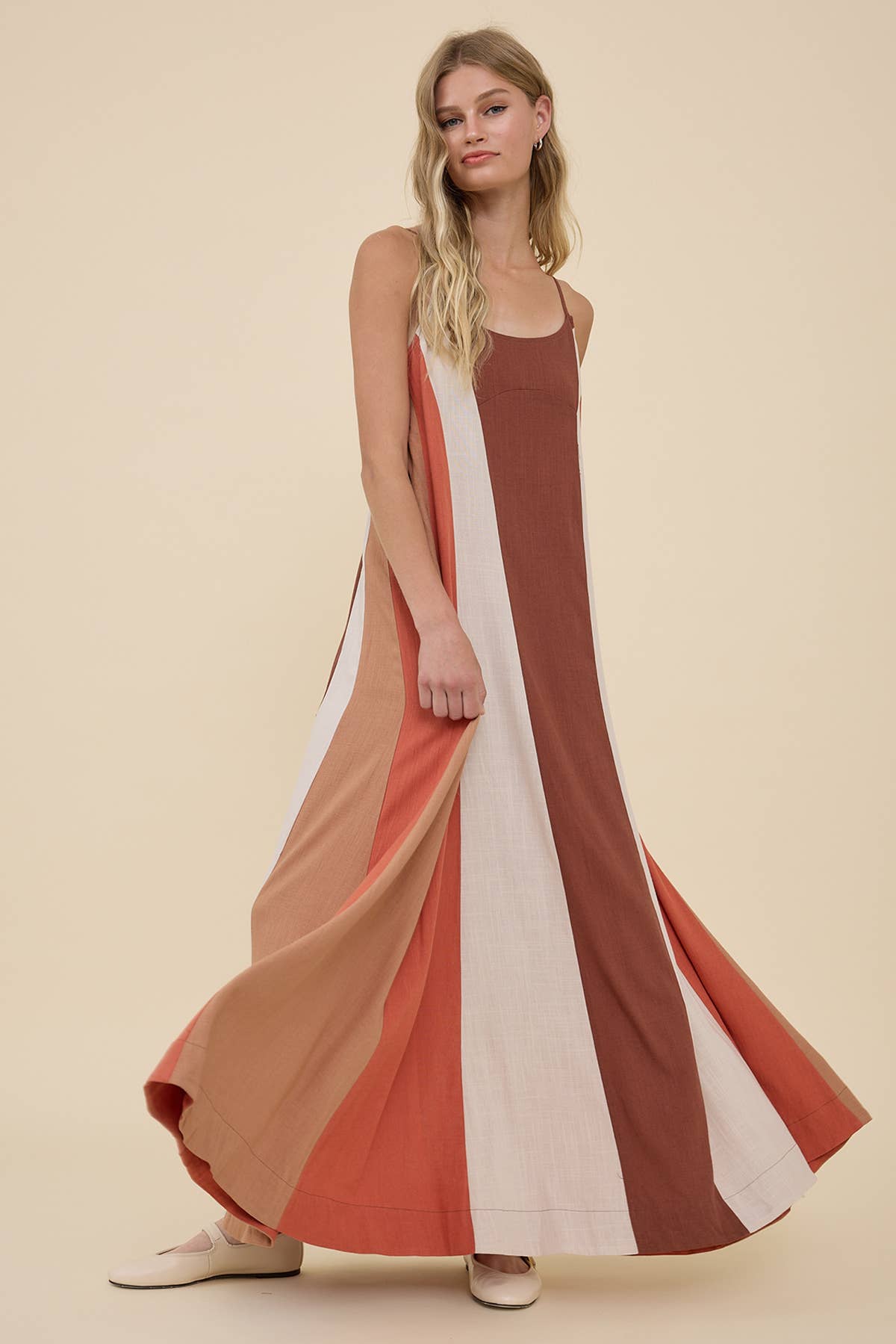 Sunset Stroll Colorblock Maxi Dress