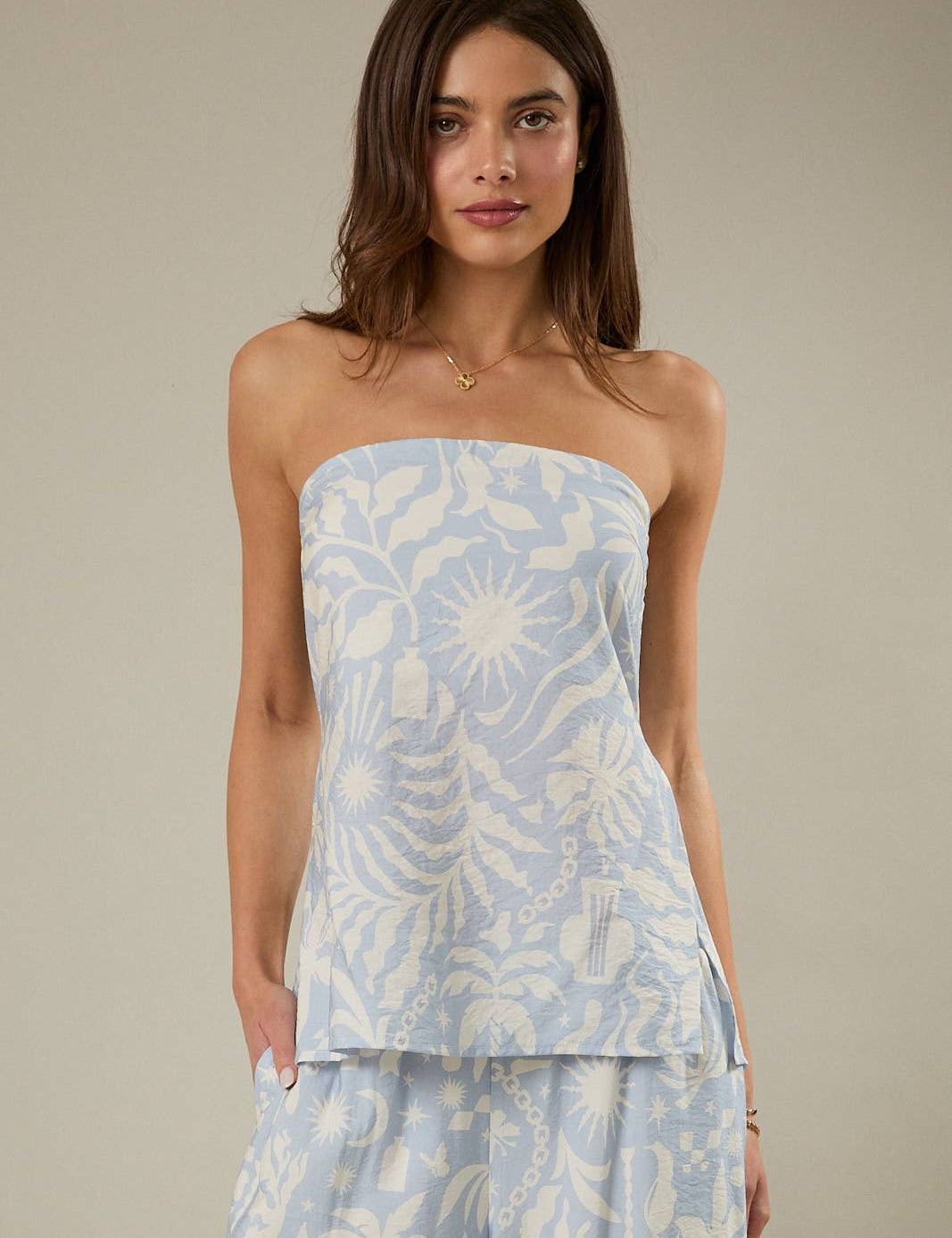 Liora Smocked Strapless Top