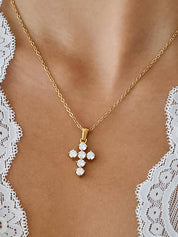 Raimon 18K Gold Non-Tarnish Dainty Cross Necklace