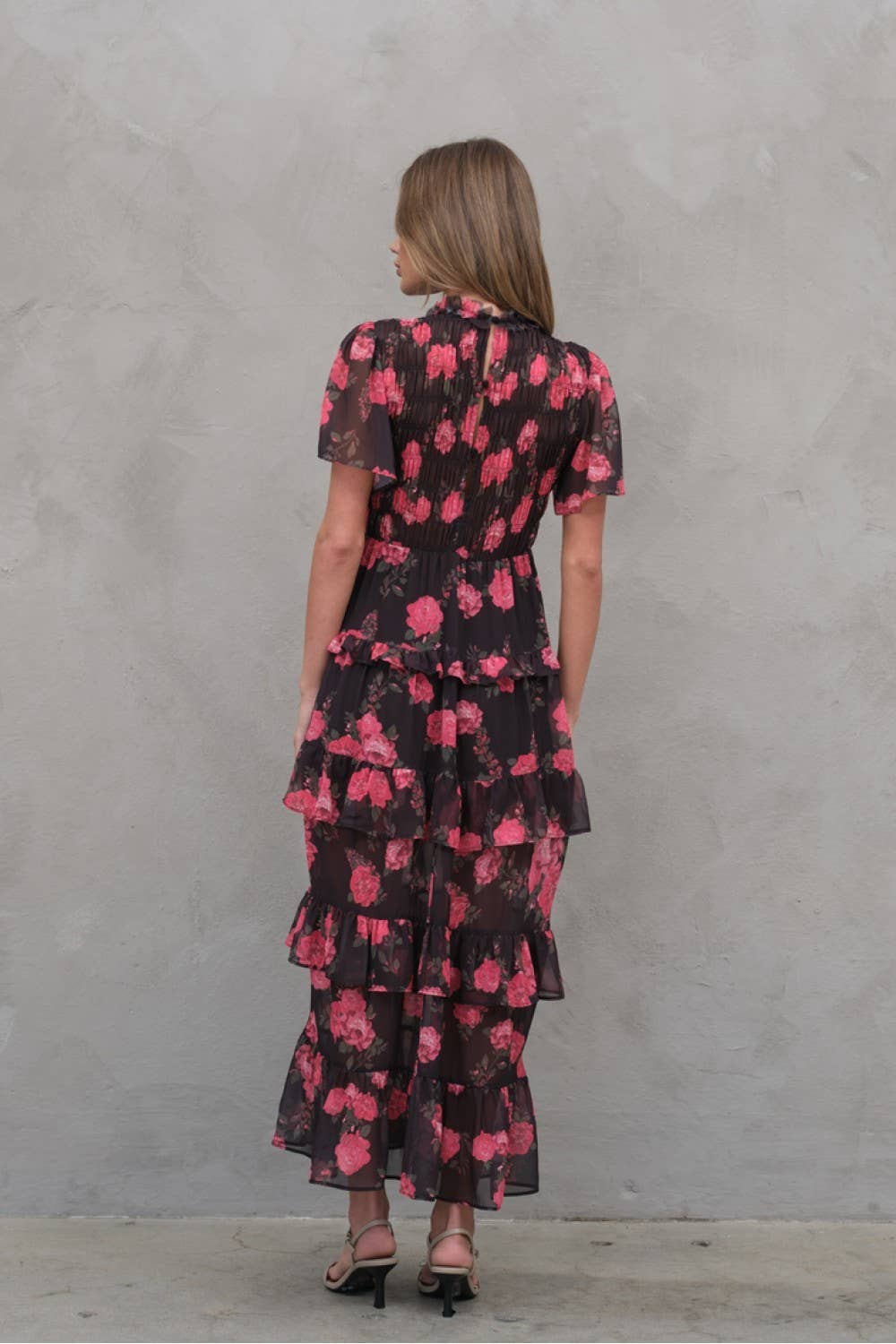 Lila Smocked Chiffon Dress