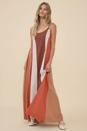 Sunset Stroll Colorblock Maxi Dress