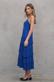 Celeste Asymmetrical Pleat Dress