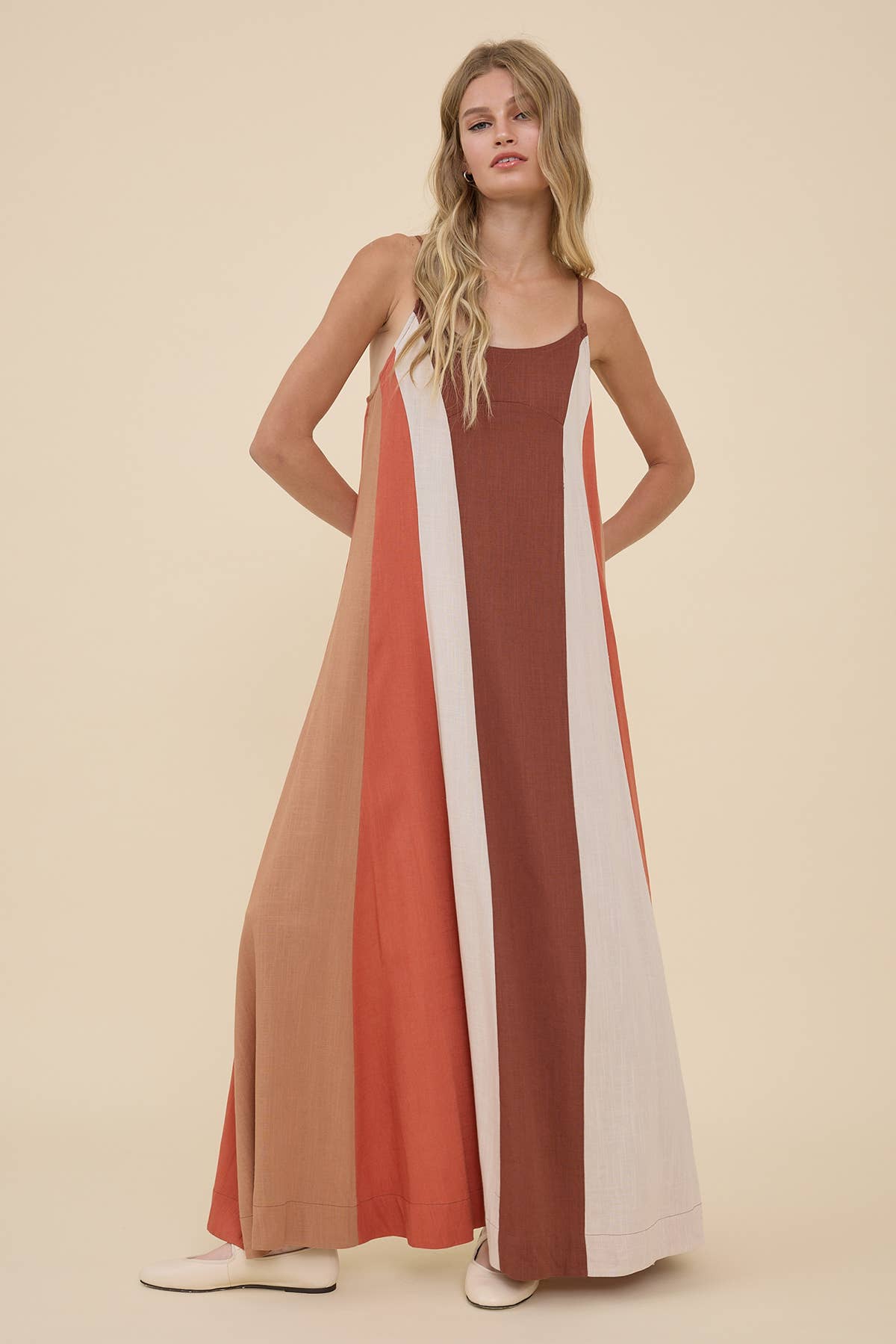 Sunset Stroll Colorblock Maxi Dress