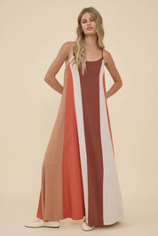Sunset Stroll Colorblock Maxi Dress