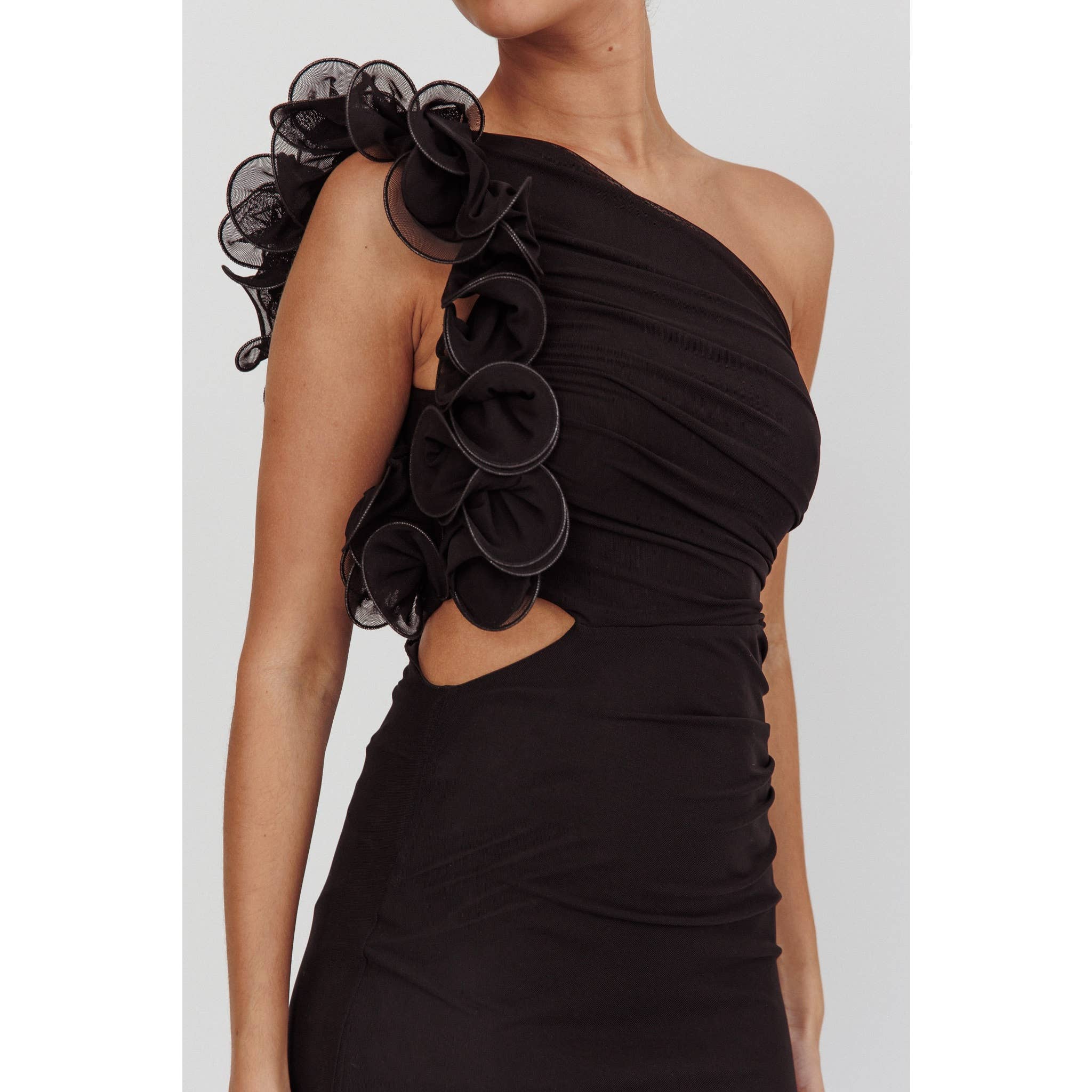 Luna Twist One Shoulder Maxi Dress