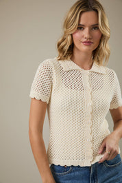 Marlowe Crochet Collar Top