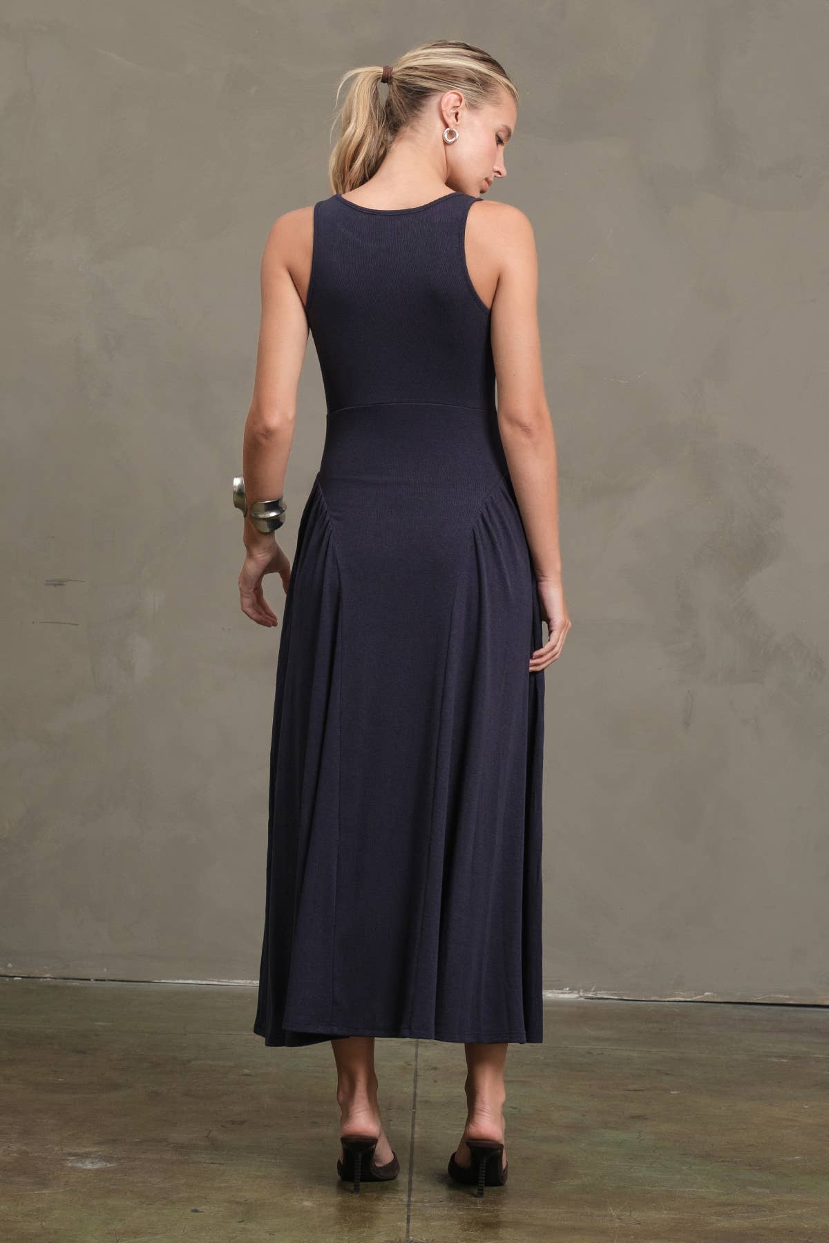 Maris Pleated Fit & Flare Dress