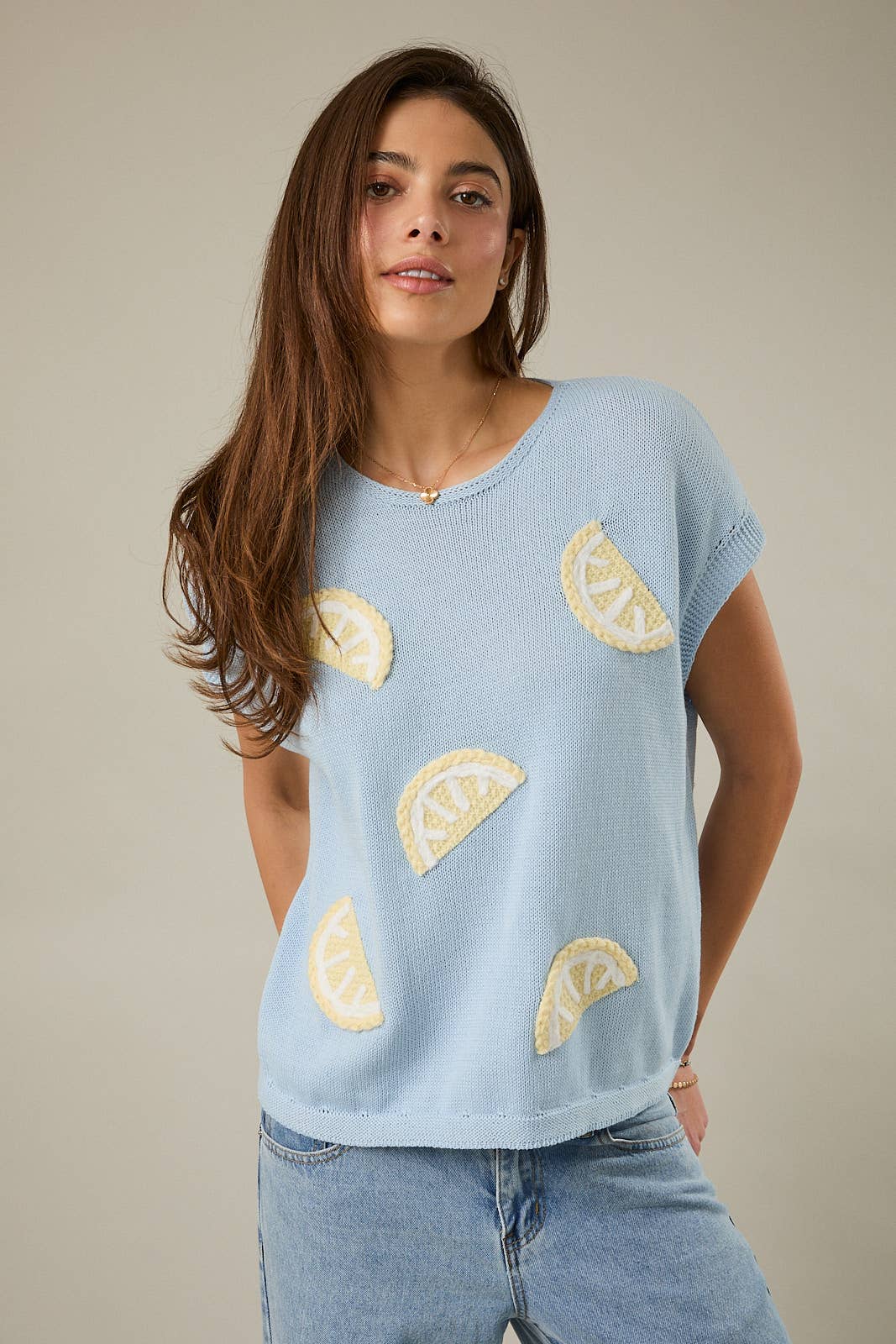 Amalfi Lemon Knit Top
