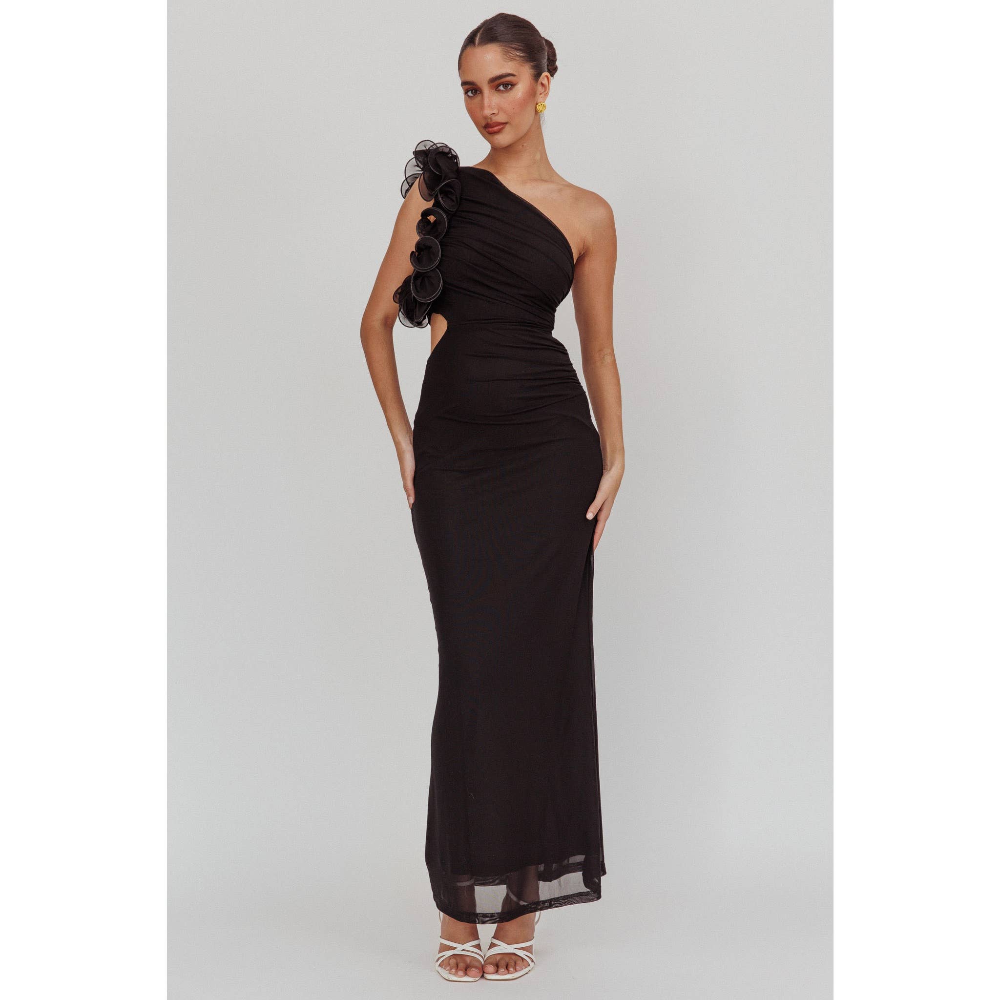 Luna Twist One Shoulder Maxi Dress