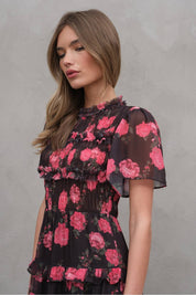 Lila Smocked Chiffon Dress