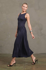 Maris Pleated Fit & Flare Dress