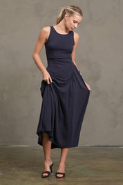 Maris Pleated Fit & Flare Dress