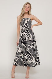 Capri Palm Print Maxi Dress