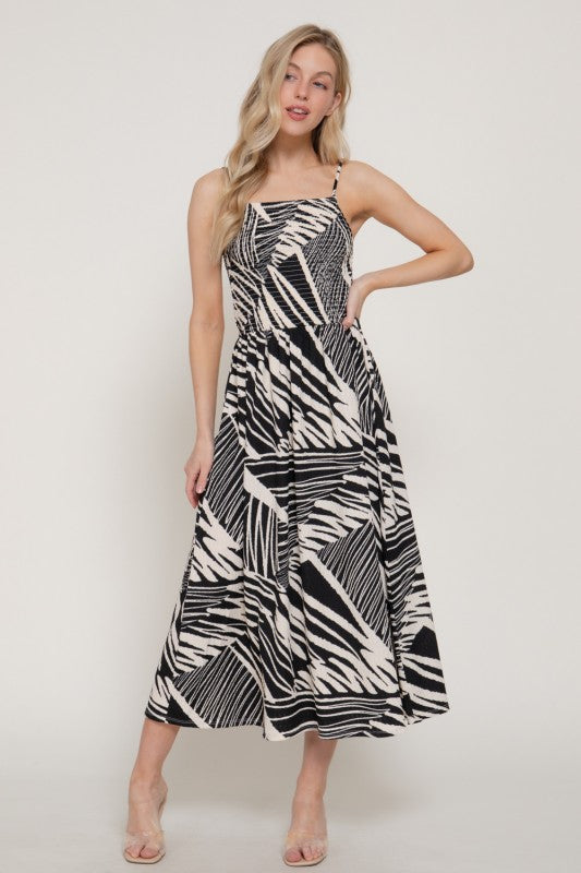 Capri Palm Print Maxi Dress