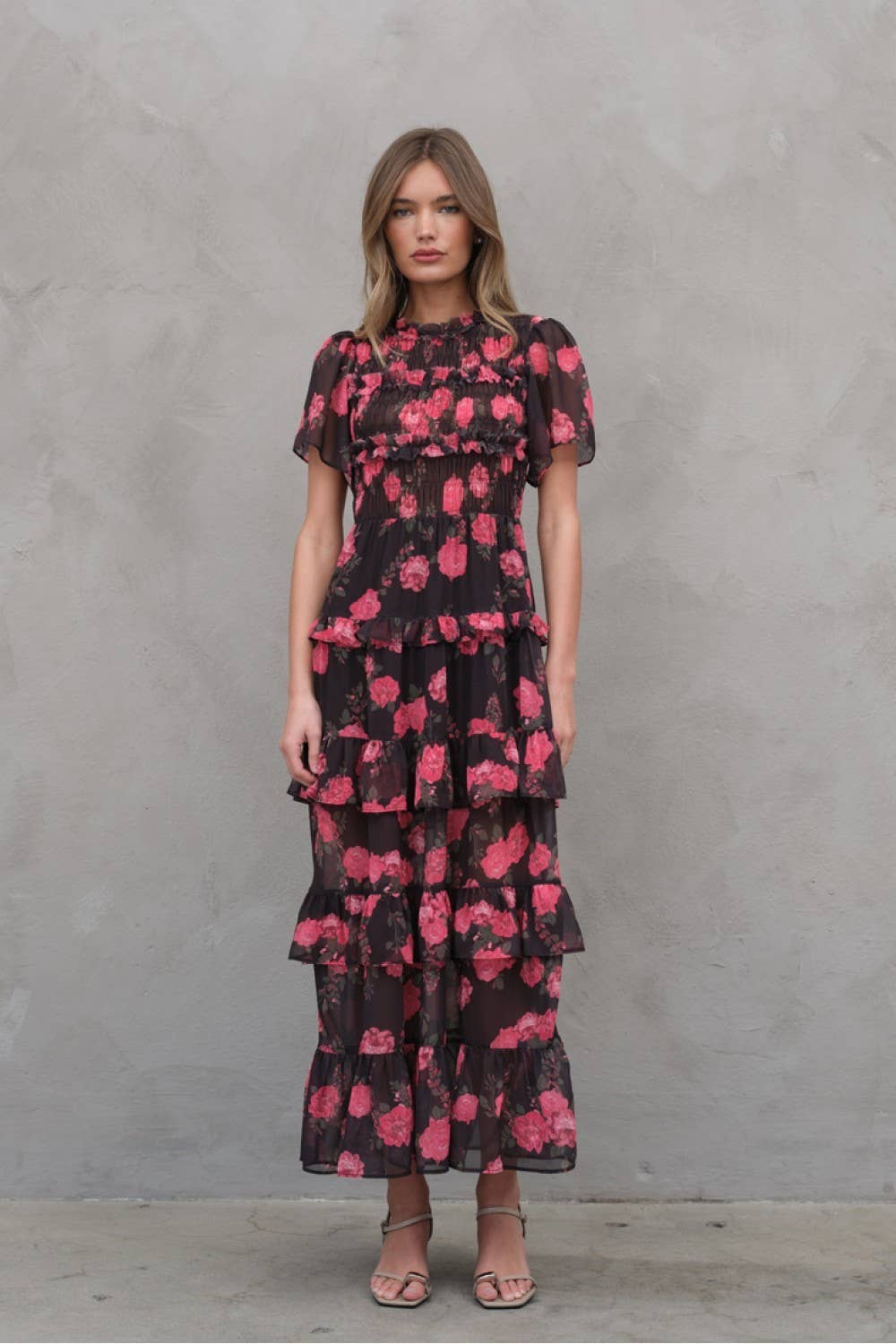 Lila Smocked Chiffon Dress