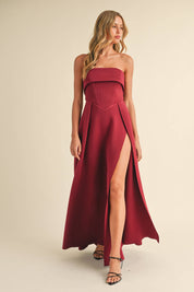 Vera Scuba Corset Maxi Dress