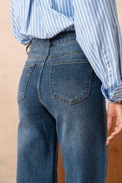 Sequin wide leg jeans