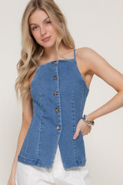 Indie Denim Vest Top