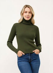 Arden Ribbed Turtleneck Sweater  - FINAL SALE - simple upper front