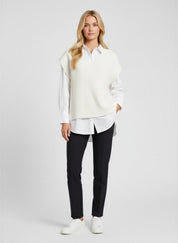 Harper Oversized Sweater Vest - simple full front