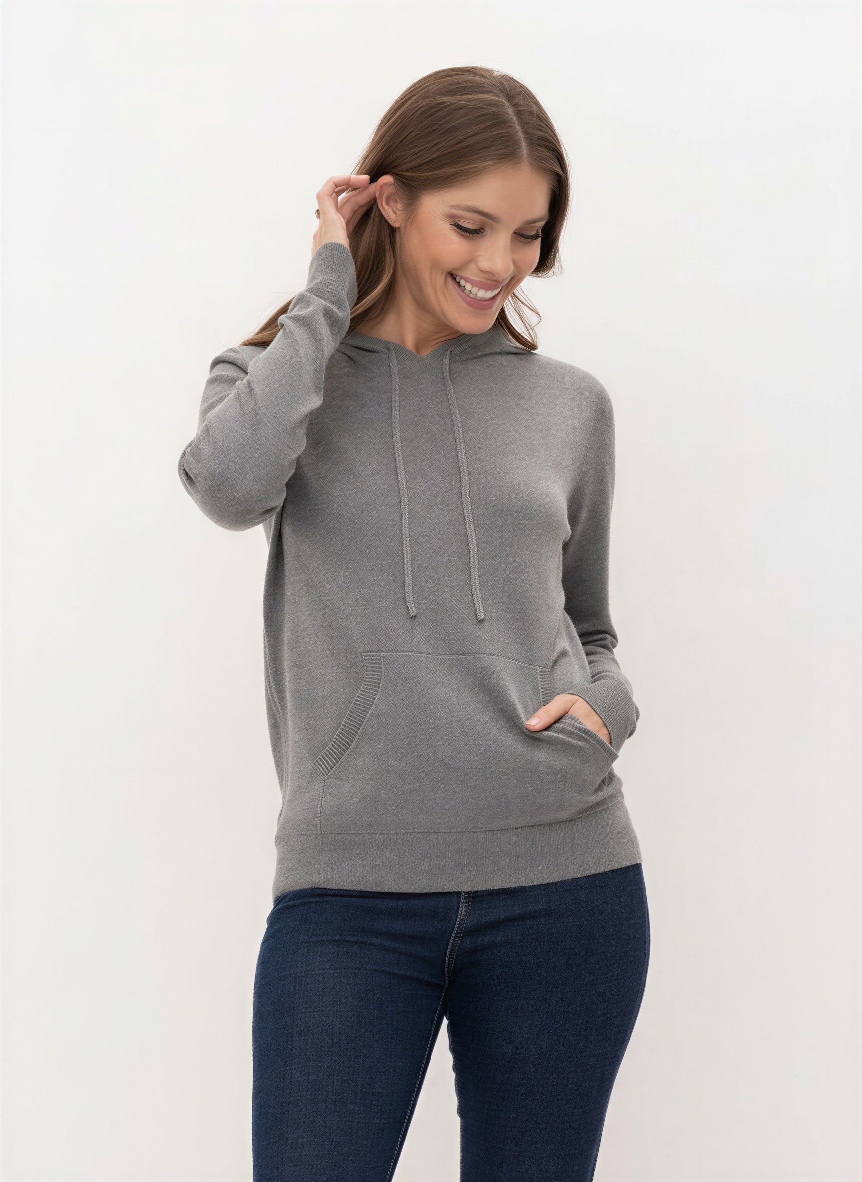 Off-Duty Comfort Hoodie - simple upper front