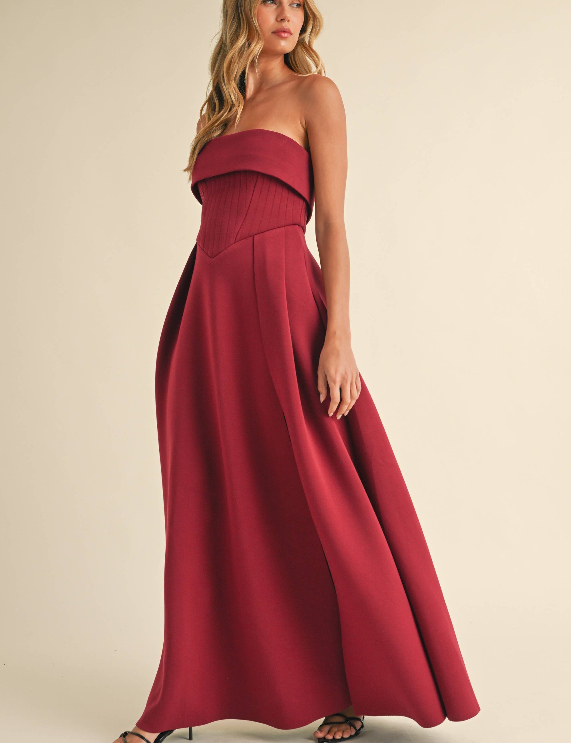 Vera Scuba Corset Maxi Dress
