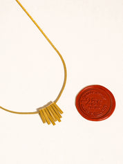 Lorraine 18K Gold Non-Tarnish Minimalist Bar Necklace