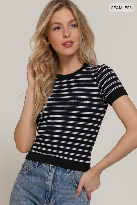 Stevie Seamless Stripe Tee