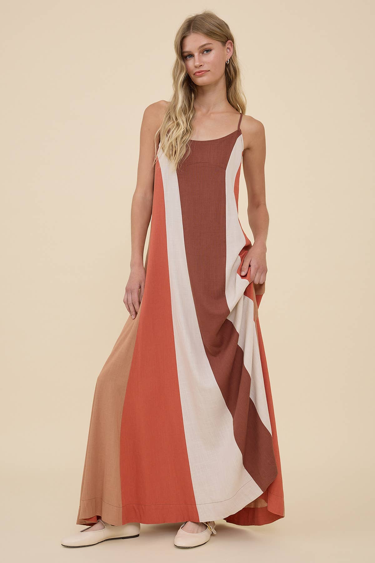 Sunset Stroll Colorblock Maxi Dress