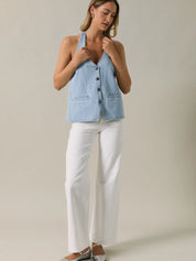Coastal Denim Halter Vest