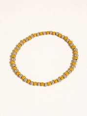 Perlisse 18K Gold Non-Tarnish Two Tone Beaded Bracelet