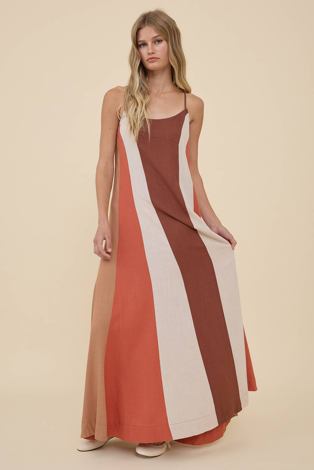 Sunset Stroll Colorblock Maxi Dress
