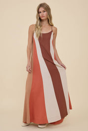 Sunset Stroll Colorblock Maxi Dress