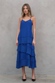 Celeste Asymmetrical Pleat Dress