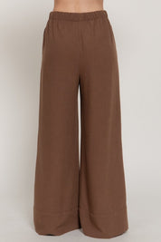 Santorini Linen-Effect Palazzo Pant