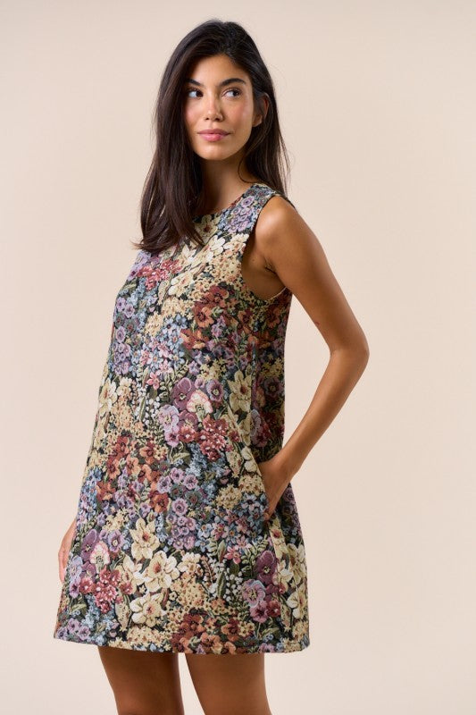Marigold Sleeveless Floral Dress