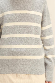Emerson Stripe High-Neck Sweater