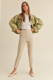 Bree Suede Pant - FINAL SALEWith an elastic waist and zippered ankle, these soft and stretchy pull on pants are sure to keep you comfy all day. Featuring a front darting detail and a classic silhouette, these pants are perfect for your office and out of o