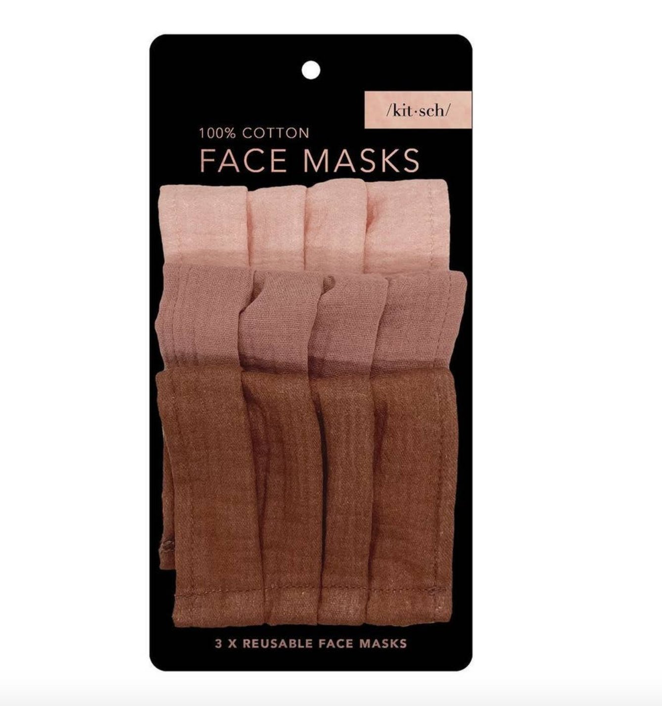 Cotton Face Mask 3pk - Dusty Rose - Style Bar